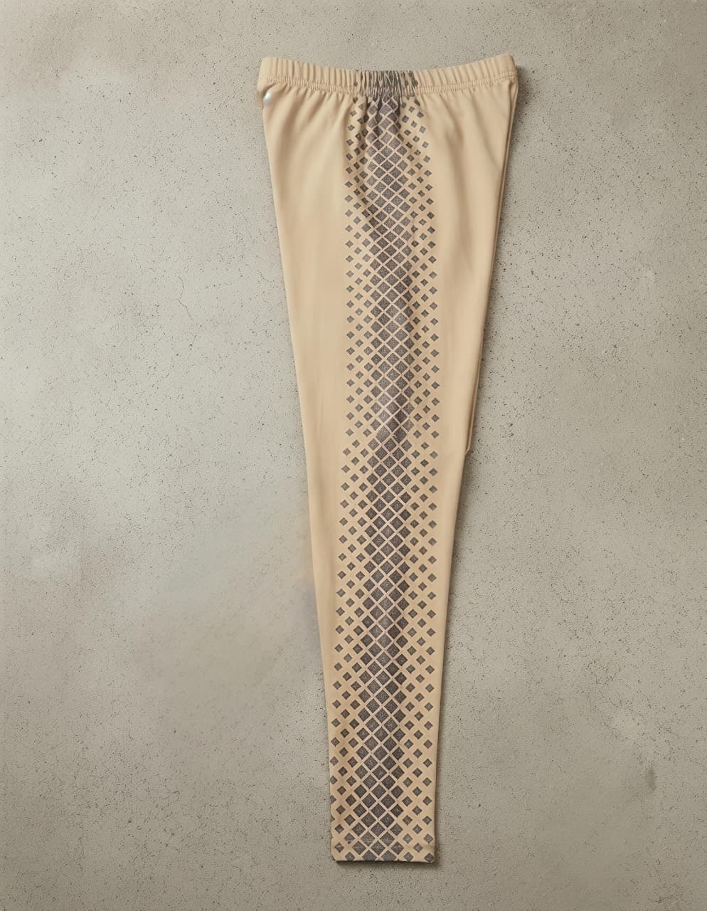 NIRVII Women's Nude Beige Designer Printed Ankle Leggings – Premium Everyday Wear